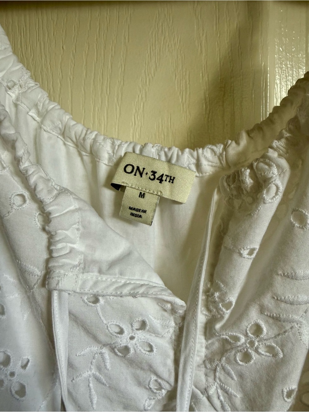 White Eyelet Maxi Sundress with Spaghetti Straps - Picture 2 of 10